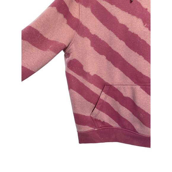 Carhartt Hoodie One of a Kind Bleach Striped Custom Woodrose Women's 8-10 Medium - Picture 6 of 16